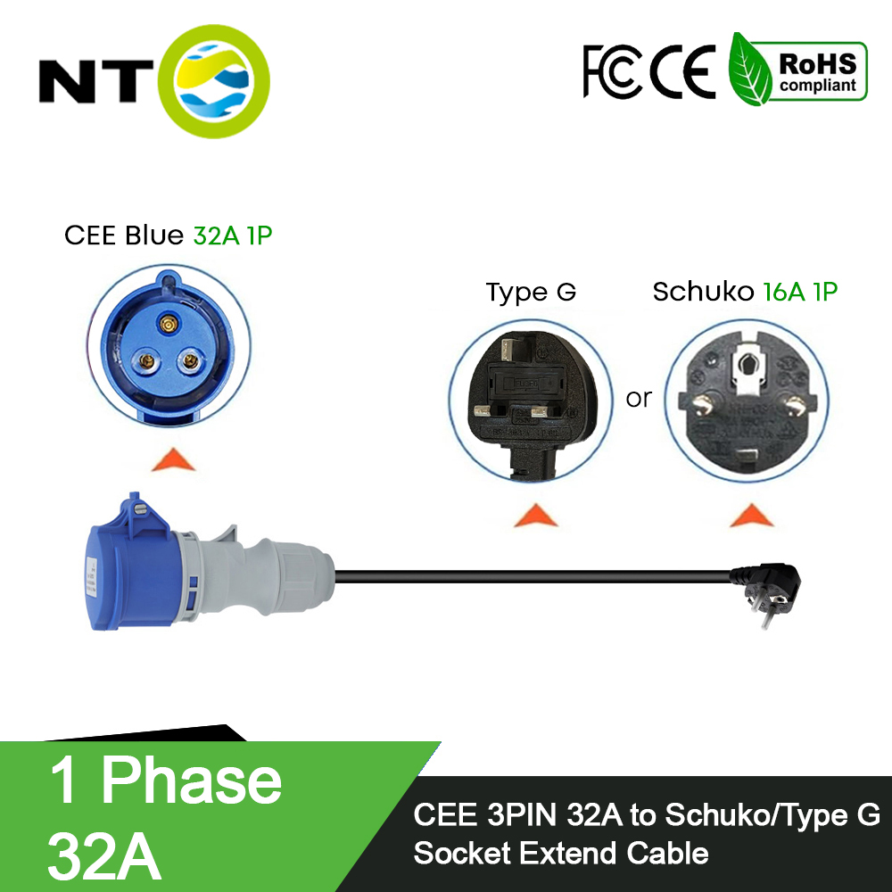 NTO Blue CEE Female Power Plug - Ev Charger Adapter recension och pris