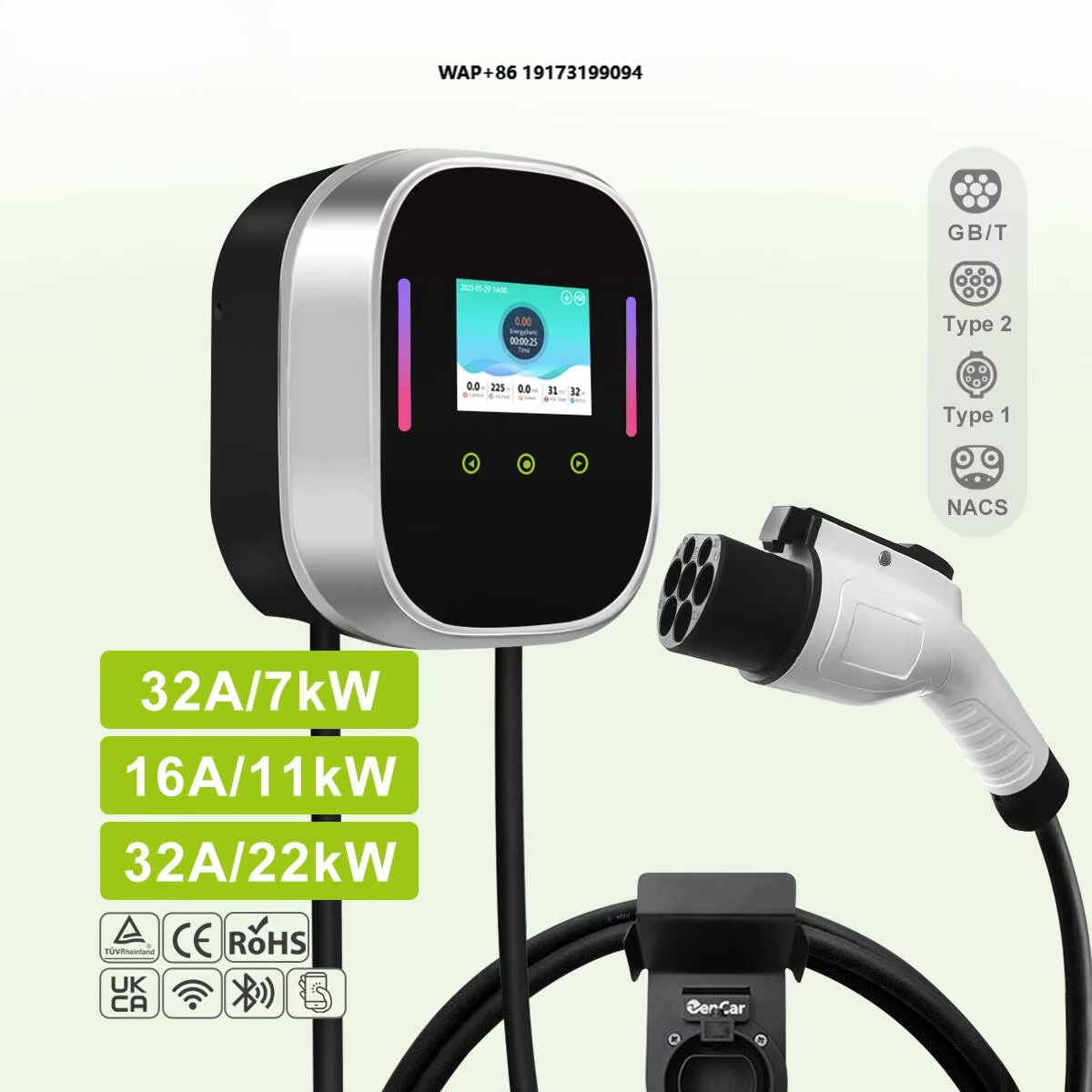 Smart EV Charger Wallbox 22kW  - Home Ev Charger recension och pris