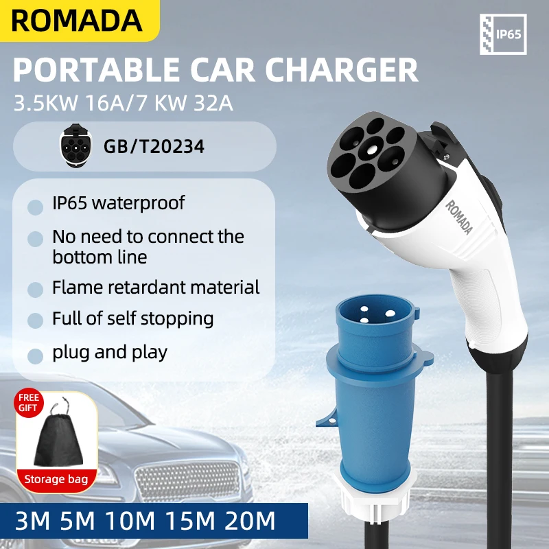 For Electric Vehicle 7KW 32A E - Ev Charger Adapter recension och pris